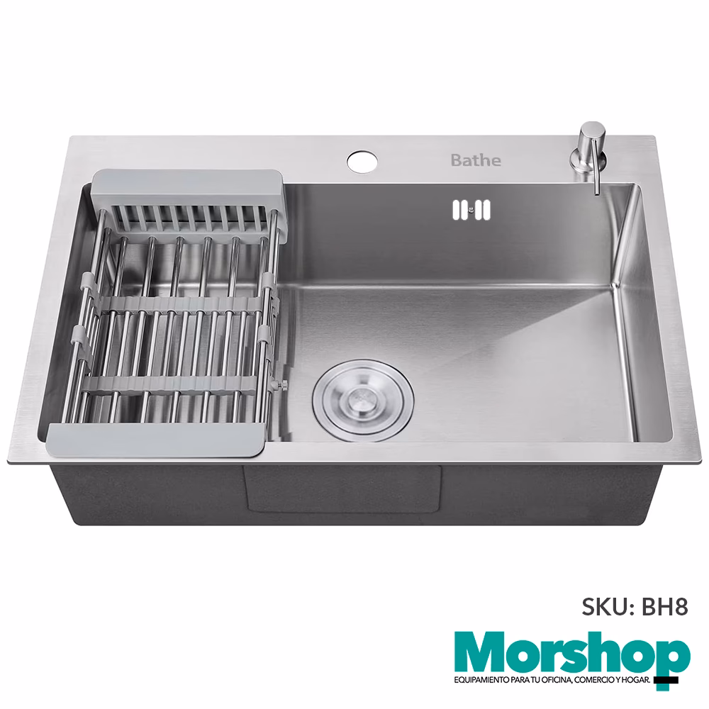 ¿Cuánto pesa una bacha de acero inoxidable?