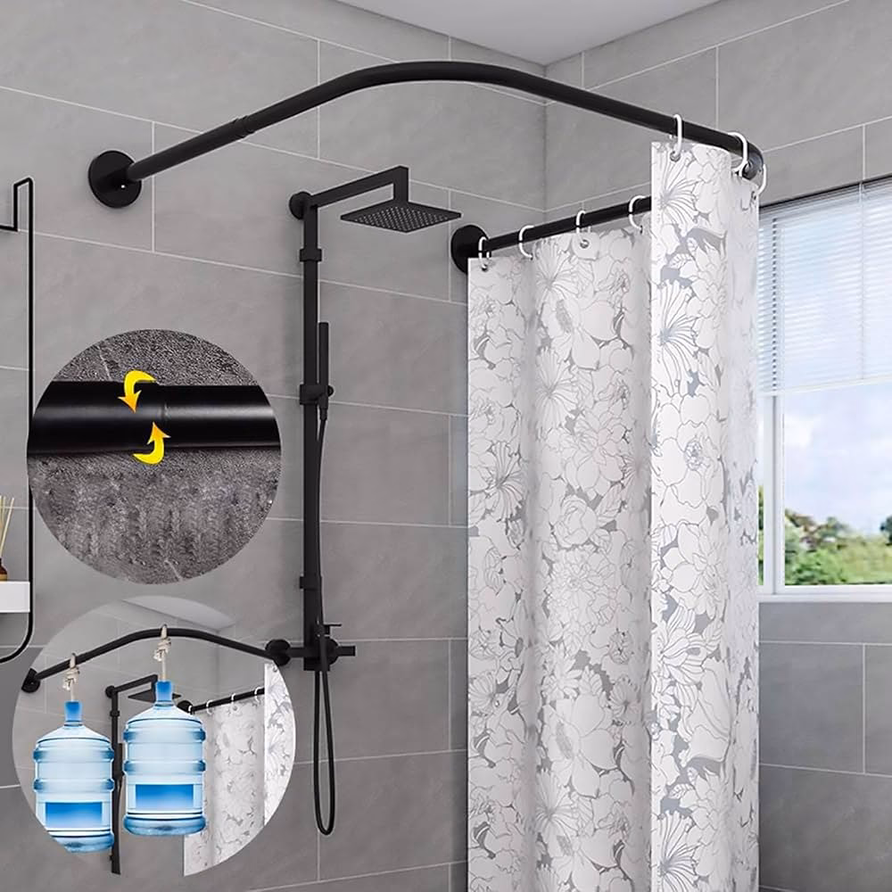 ¿Cuál es la medida de una barra de cortina de baño?