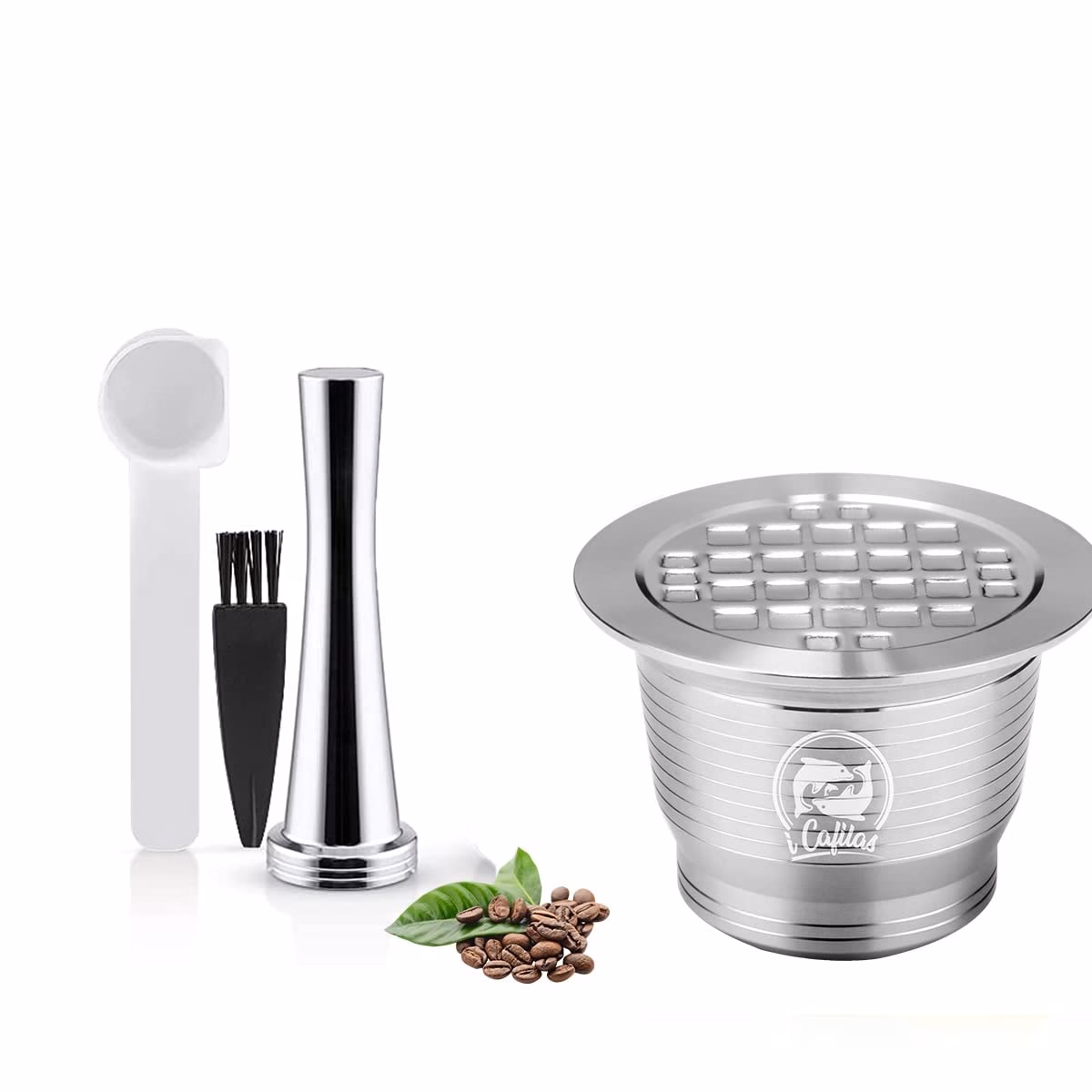 ¿Qué beneficios ofrece la cápsula de acero reutilizable de Nespresso?