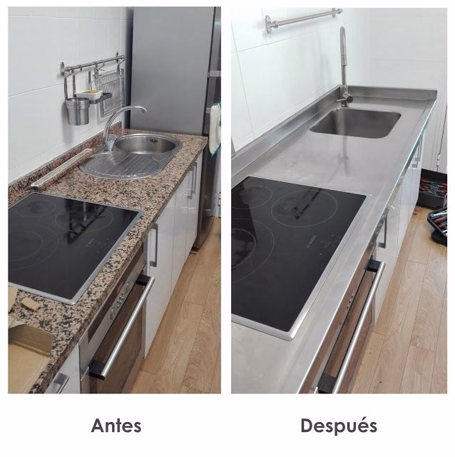 ¿Qué destaca de esta mini cocina blanca?