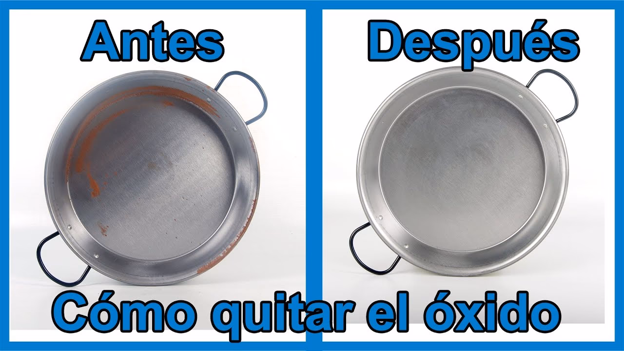 ¿Cómo se cura la paellera de acero inoxidable?