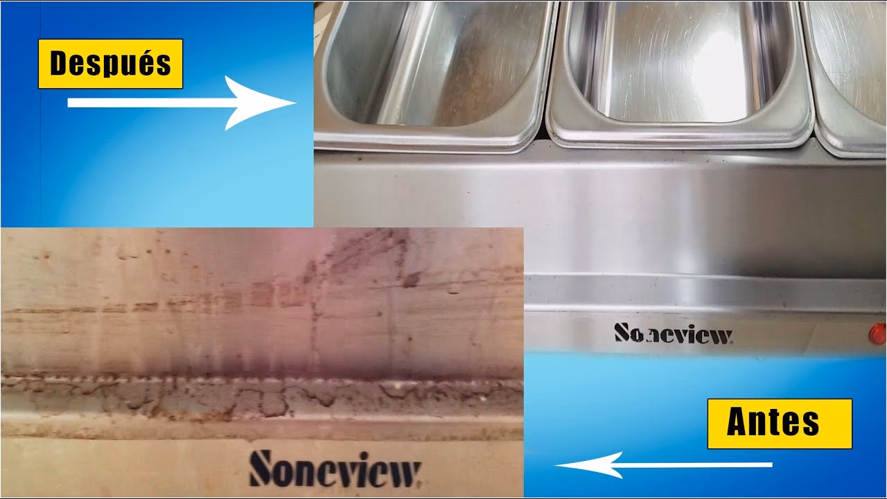 ¿Cómo quitar manchas de acero inoxidable con bicarbonato de sodio?