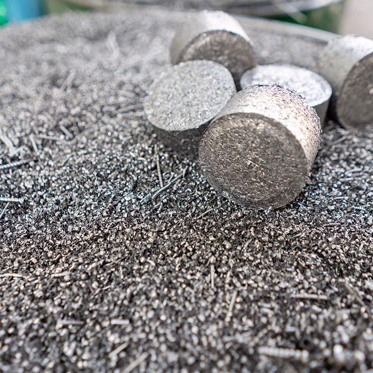 ¿Cómo se recuperaron las virutas de acero?