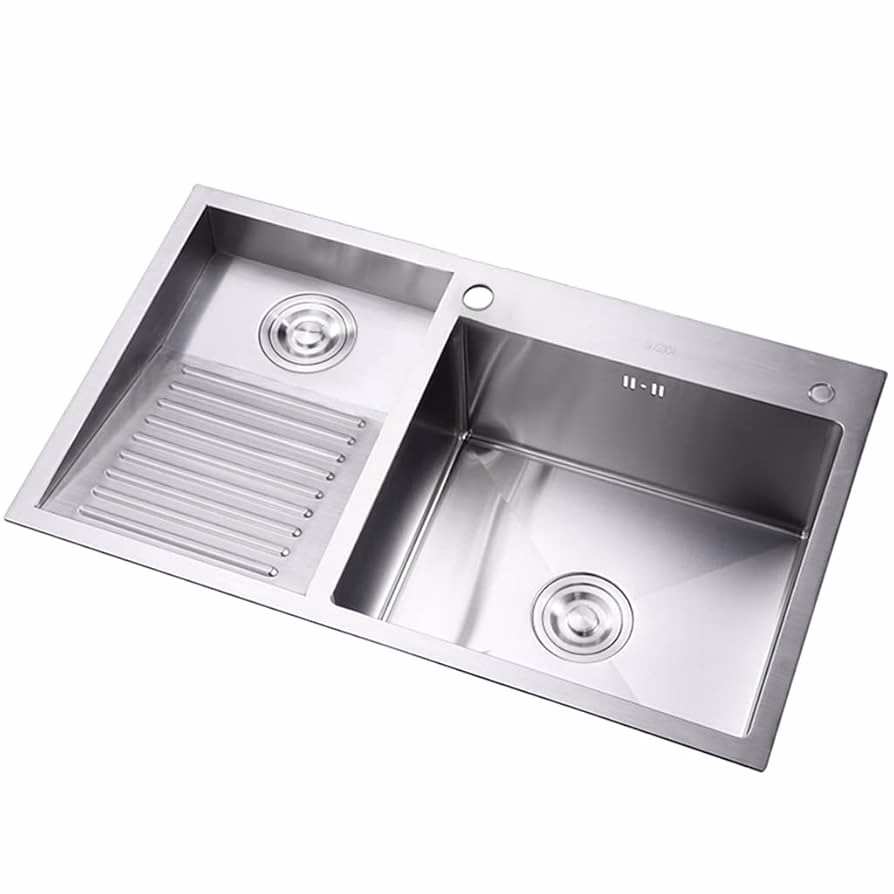 ¿Cuál es el espesor de un lavadero de acero inoxidable?