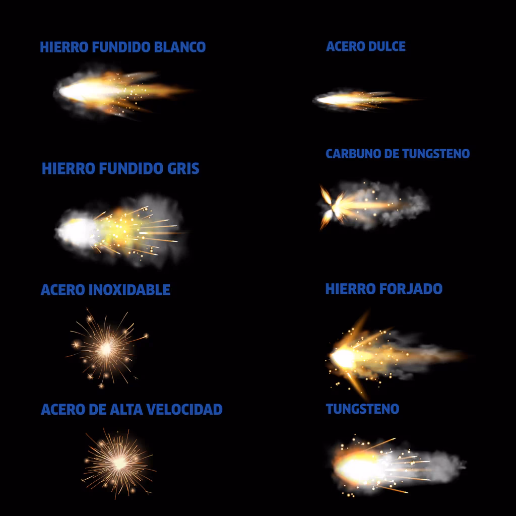 ¿Qué metales no producen chispas?
