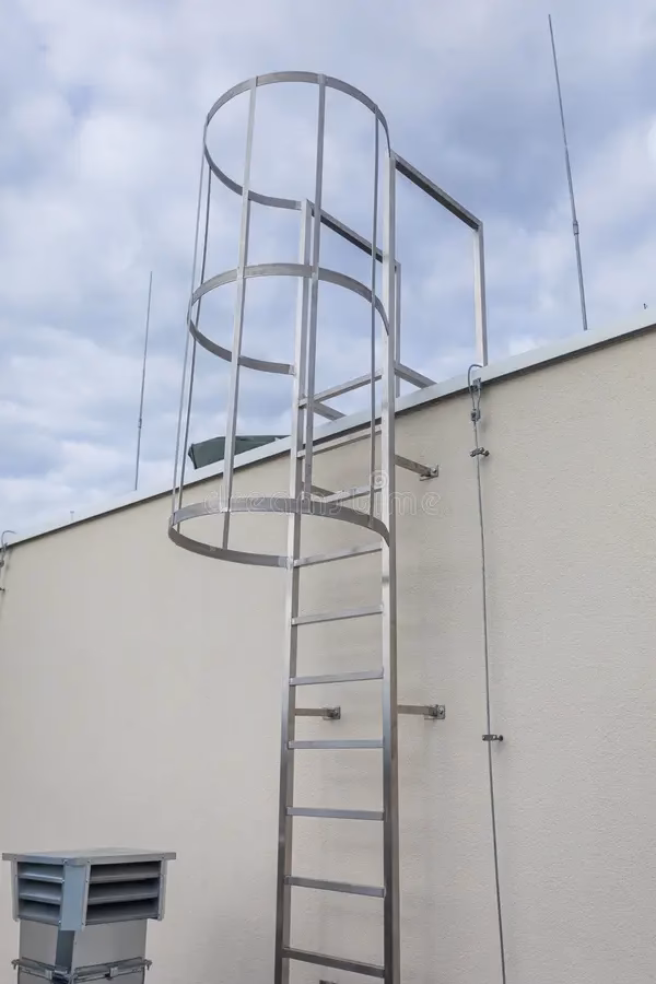 ¿Qué es una escalera de acero cincado?