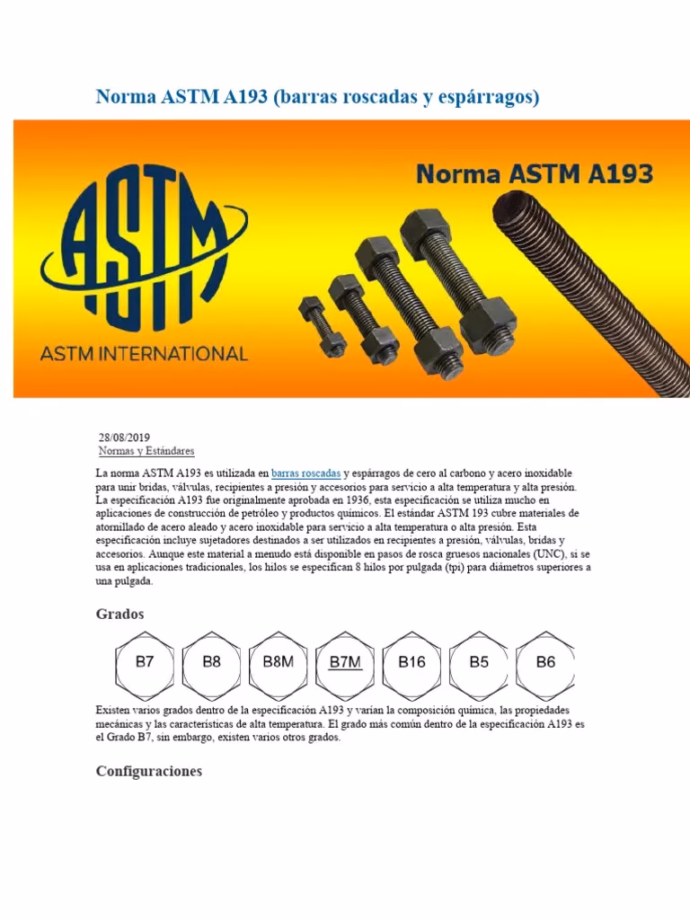¿Cuáles son las normas de tubería de acero?