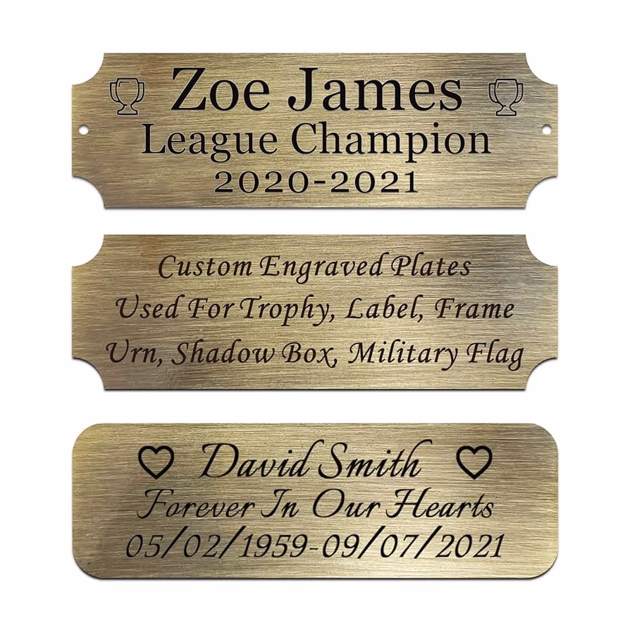 ¿Cuáles son las placas de bronce más solicitadas?