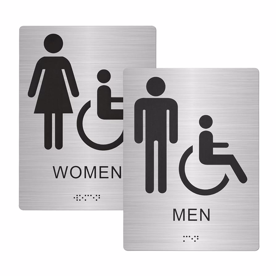 ¿Qué materiales se usan para la señalética de Baños?